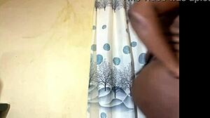 Thick ebony woman with big boobs and huge ass riding confidently.