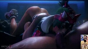 Kiriko Deepthroats While Emma Gets Anal