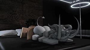 Breeding roblox demon slut with big cock in condo, intense anal and doggystyle