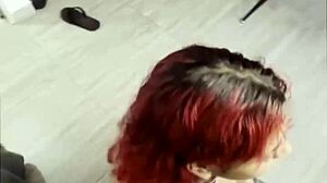 She's waiting for her cum facial