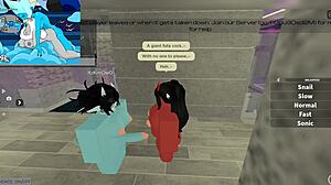 demon fucks huge futa cock in intense encounter