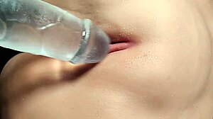 bored girl toys with pussy in close-up fetish scene