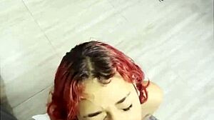 She's waiting for her cum facial