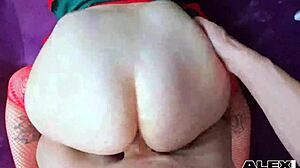 great ass milf betty buttplug takes huge cock on fours in lingerie.