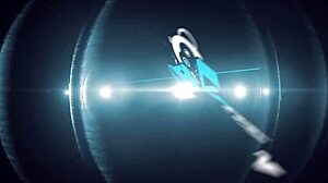 Natasha nice shoots a fun black light video