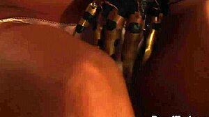 Tied Slave Punished By Lesbian Madame