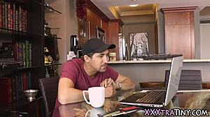 Tiny Teen Rides Monster Cock For Deepthroat And Cum