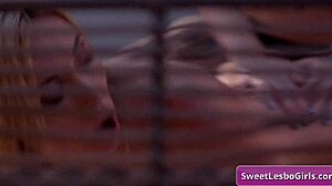 Sexy hot lesbian babes Aiden Ashley and Goth Charlotte fuck hard with thick strap-on dildo outside reaching intense orgasms