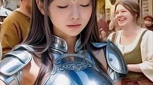 Female warrior's costume gets destroyed in bikini! 😲