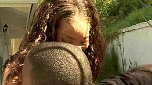 Victory Phoenix enjoys creampie in her ebony pussy