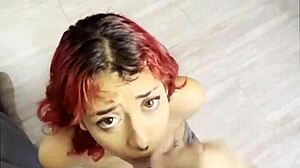 She's waiting for her cum facial