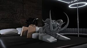 Breeding roblox demon slut with big cock in condo, intense anal and doggystyle