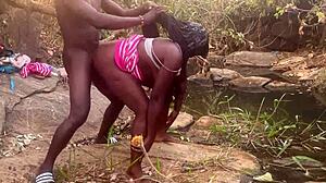 Amateur Village Girl with Perfect Boobs Gets Rough Quickie Fuck in Stream