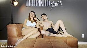 Blonde Latina Cums Hard with Cousin Before Aunt Arrives