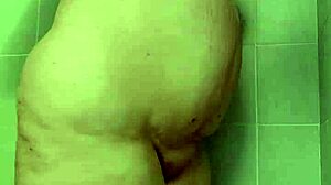 wow, that bbw brunette teases with her big natural tits in the shower!