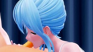 She Shows Sex and Blowjob in 3D