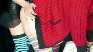 Does this brunette milf Lola peg big cock with strap on?