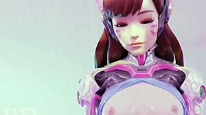 Compilation of Overwatch D.Va gameplay highlights and moments from various matches