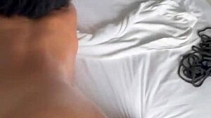 Big booty lightskin bends over for big black cock