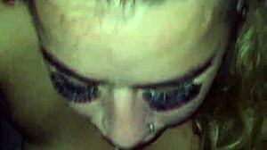 Blonde BBW Sloppily Sucks Monster BBC!