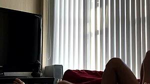 Hey, check out this asian with big tits riding a cock!