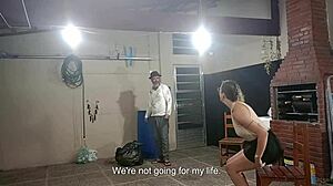 Dirty Beggar Gets Lucky With Lady's Natural Tits In Costume