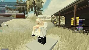 Blonde Woman In New Zealand Bent Over