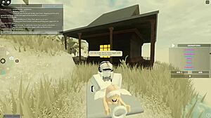 Blonde Woman In New Zealand Bent Over