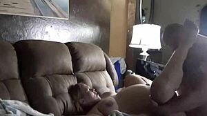 old preggo wife gets creampie from husband