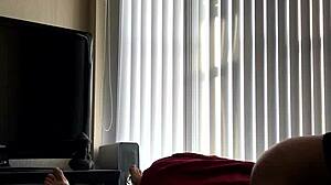 Hey, check out this asian with big tits riding a cock!