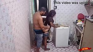 The maid gets her ass eaten by the boss casually.