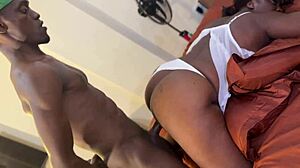 ghana muslim maid gets banged by horny boss in kitchen