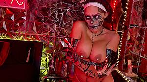 Sinister nun performs in Halloween hell