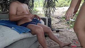 Cintia And Rodrigo Fucking On The Beach