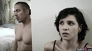 Does babysitter handle huge cock with blowjob?