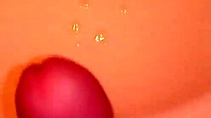 Solo male masturbation session with intense cock stroking and close-up details in a private setting.