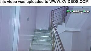 Teen gets dominatrix's strapon in rough lesbian fetish session with toys