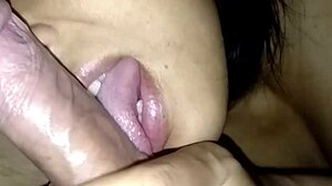 Pretty Amateur with Shaved Tight Pussy Gets Wet Fucking and Creampie in 1 on 1 Action