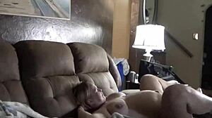 old preggo wife gets creampie from husband