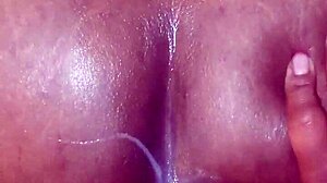 Angry black wife gives husband a rough lesson.