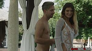 Cute Girlfriend in Lingerie Teases with Sexy Small Tits and Pussy