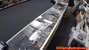 Hidden Cam Captures Pawnshop Teen 18+ Teasing with Tits Before Intense Missionary Sex in Voyeur Reality