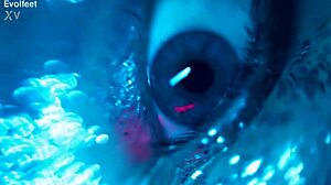 in this fetish scene, she worships big ass and sucks. muff diving, footjob, blowjob, kissing barefoot.