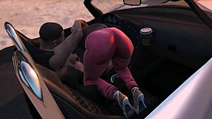 Franklin intensely fucks hooker in car during GTA 5 mission