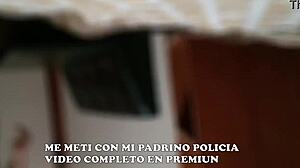 latina wife gets spanked by police godfather while husband works 😈 full premium video