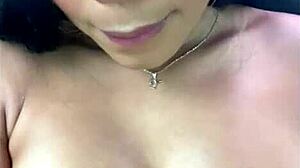 Amateur Latina Flashes Tits And Masturbates With Dildo In Real Taxi Ride