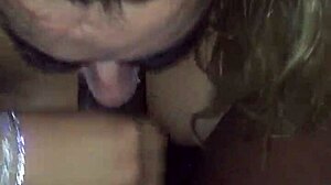 Blonde BBW Sloppily Sucks Monster BBC!