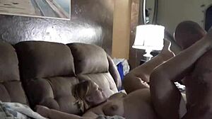 old preggo wife gets creampie from husband