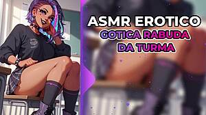 Gothic Colleague Whispers Forbidden Desires In Erotic ASMR Roleplay!