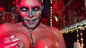 Sinister nun performs in Halloween hell